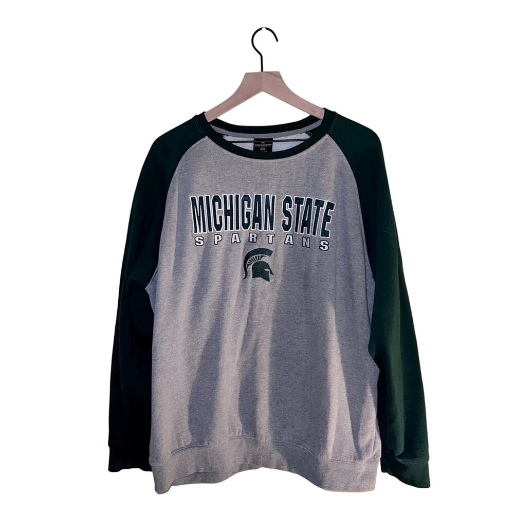 COLOSSEUM Michigan State crewneck embroidered sweater XXL